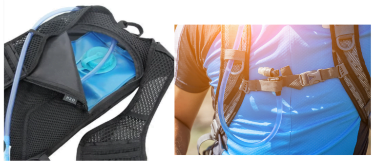 Back pack with hydration system perfect for active people living with Multiple Sclerosis